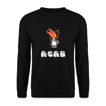 ACAB - Unisex Sweatshirt - black - Front - Alina (178cm) & Michal (187cm)