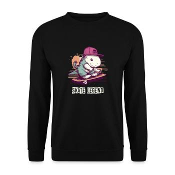 Skate legend - Unisex Sweatshirt - black - Front - Alina (178cm) & Michal (187cm)