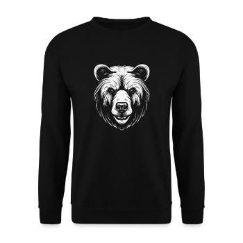 Bear - Unisex Sweatshirt - black - Front - Alina (178cm) & Michal (187cm)