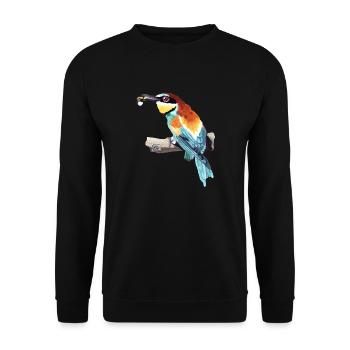 Bienenfresser Paar Teil 2 - Unisex Pullover - Schwarz - Vorne - Alina (178cm) & Michal (187cm)