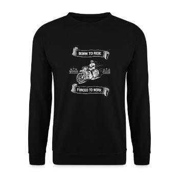 Born To Ride MC Motorcycle Design - Unisex Sweatshirt - black - Front - Alina (178cm) & Michal (187cm)