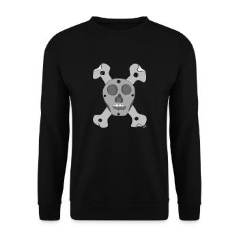 Squelette 1er alliage en titane d’un être humain - Sweat-shirt Unisexe - noir - Devant - Alina (178cm) & Michal (187cm)