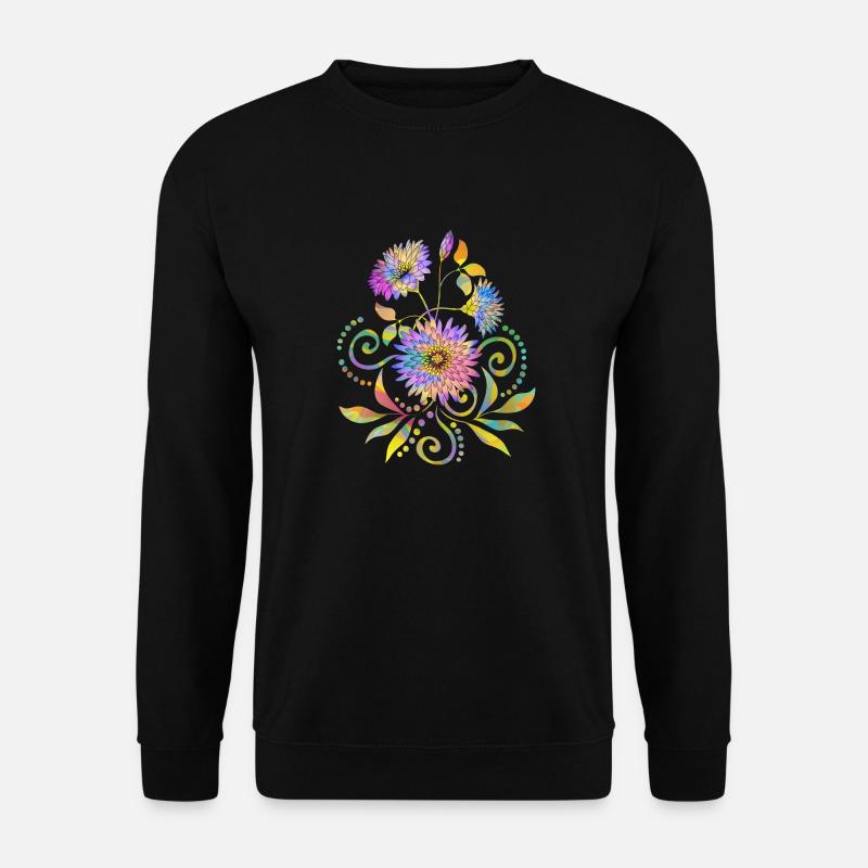 Blumen - Unisex Pullover - Schwarz
