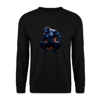 King ape - Unisex Sweatshirt - black - Front - Alina (178cm) & Michal (187cm)