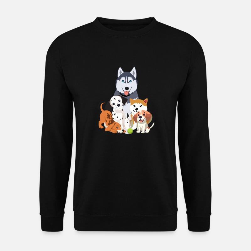 Funny Hunde Team - Unisex Pullover - Schwarz