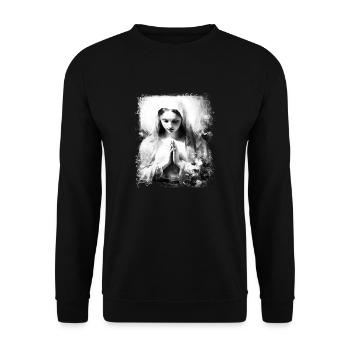 Holly Mary Maria Madonna Mariana Virgin Mary Holy - Unisex Sweatshirt - black - Front - Alina (178cm) & Michal (187cm)