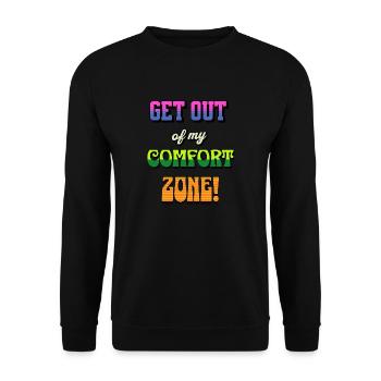 Raus aus meiner Komfortzone! - Unisex Pullover - Schwarz - Vorne - Alina (178cm) & Michal (187cm)