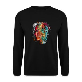 Double portraits - Unisex Sweatshirt - black - Front - Alina (178cm) & Michal (187cm)