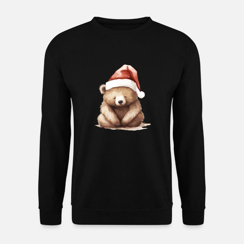 Kuschelbär im Winterlook! - Unisex Pullover - Schwarz