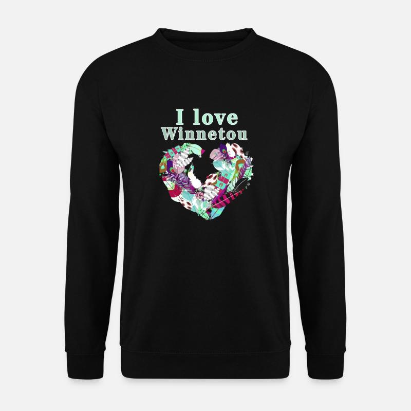 Save Winnetou,Winnetou,Federn,Illustration - Unisex Sweatshirt - black