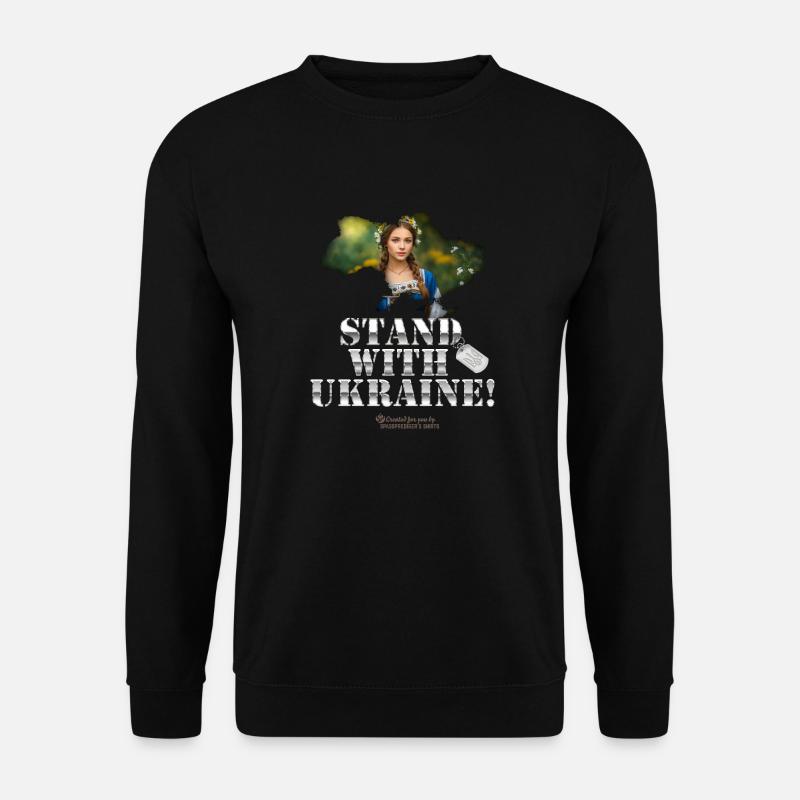 Ukraine Unterstützer - Unisex Pullover - Schwarz