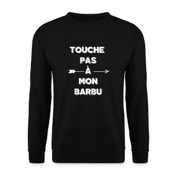 Touche pas à mon barbu - Sweat-shirt Unisexe - noir - Devant - Alina (178cm) & Michal (187cm)