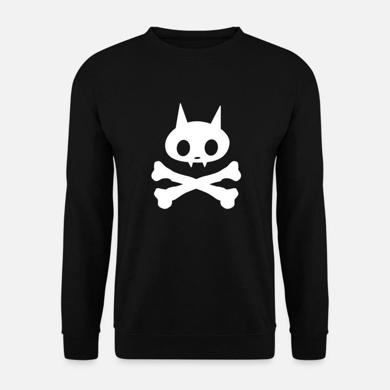Skelett-Katze - Unisex Pullover - Schwarz