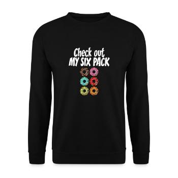 Funny Donut Vintage For Men Women Doughnut Lover - Unisex Sweatshirt - black - Front - Alina (178cm) & Michal (187cm)