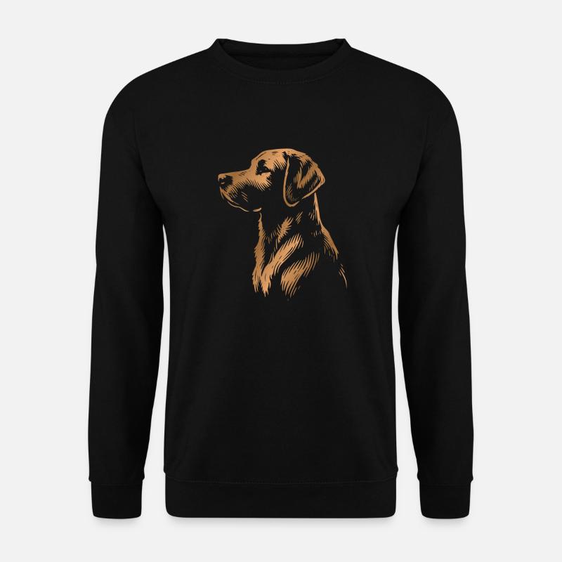 Labrador Drawing Head bronze/copper - Unisex Sweatshirt - black