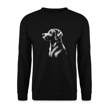 Labrador Drawing Head Silver - Unisex Sweatshirt - black - Front - Alina (178cm) & Michal (187cm)