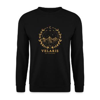 Velaris cité de la lumière des étoiles, la couleur de la nuit - Sweat-shirt Unisexe - noir - Devant - Alina (178cm) & Michal (187cm)
