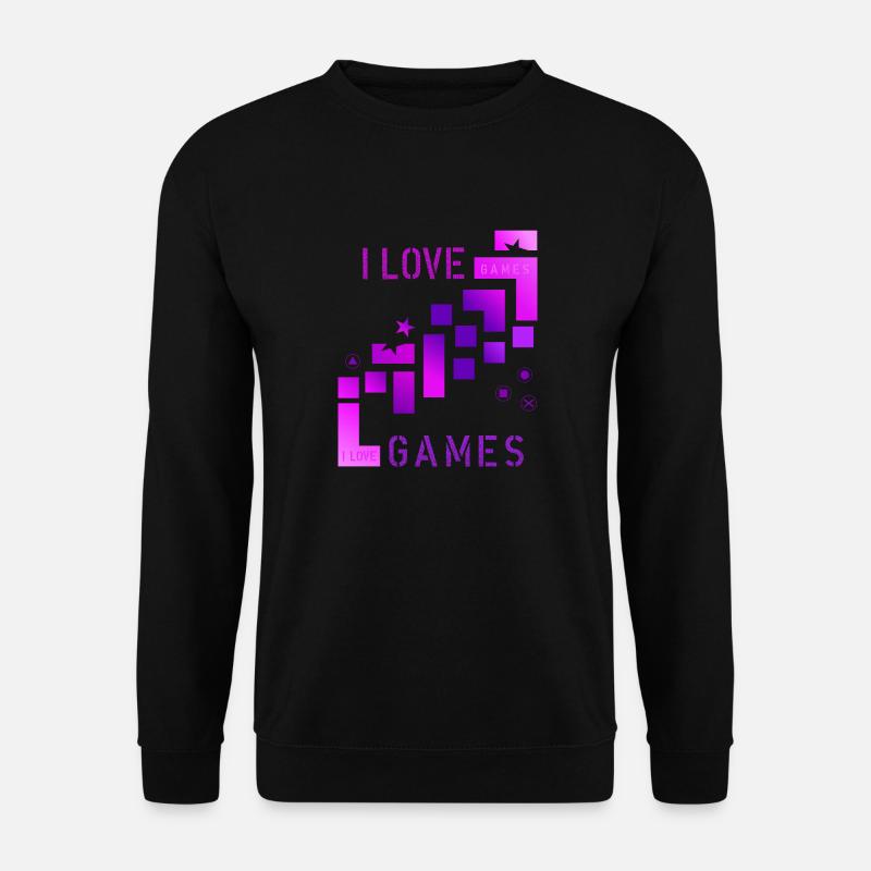 I love games - Unisex Pullover - Schwarz