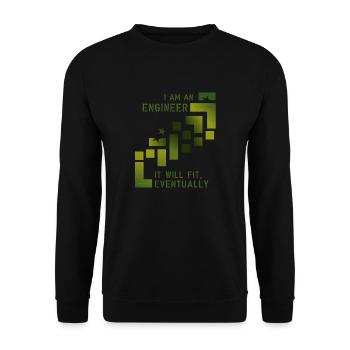 Engineer Ingenieur - Unisex Sweatshirt - black - Front - Alina (178cm) & Michal (187cm)
