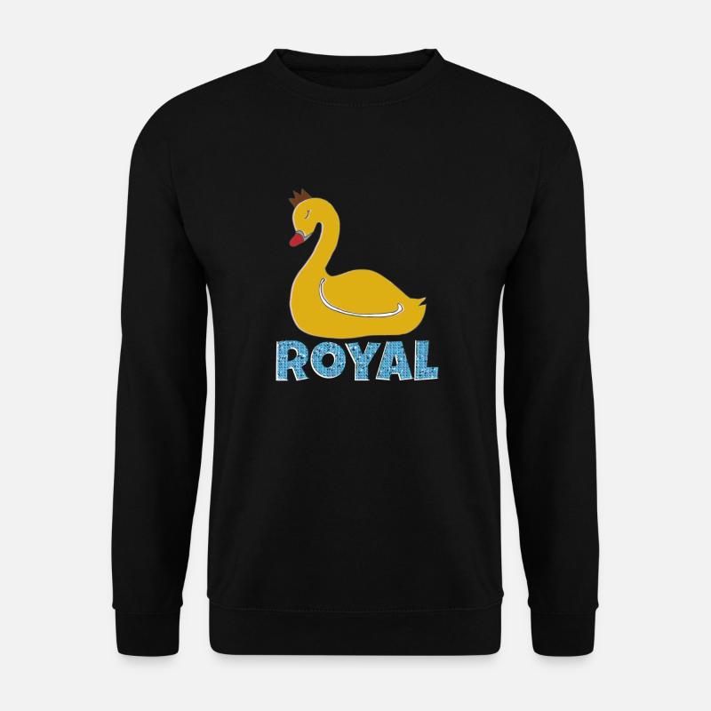 schwan royal - Unisex Pullover - Schwarz
