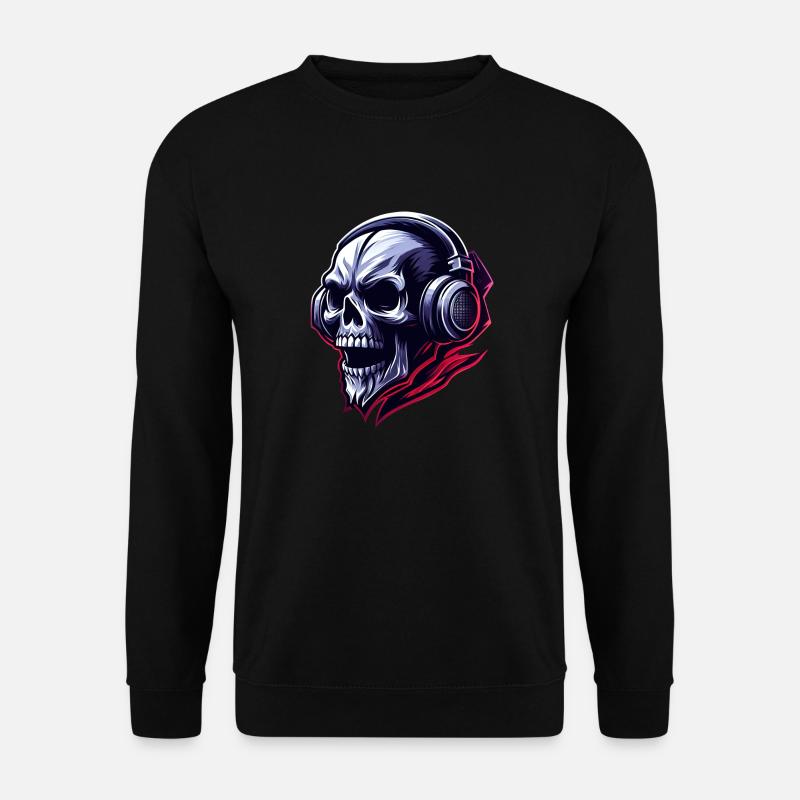 Schädel-Illustration - Unisex Pullover - Schwarz