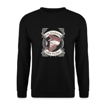 Pipe Dream Skull Smoking Zen Smoke Smoky Serenity - Sweat-shirt Unisexe - noir - Devant - Alina (178cm) & Michal (187cm)