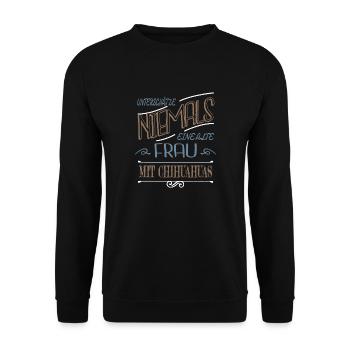 großmutter anerkennung ehemann schwanger smeilie - Unisex Pullover - Schwarz - Vorne - Alina (178cm) & Michal (187cm)