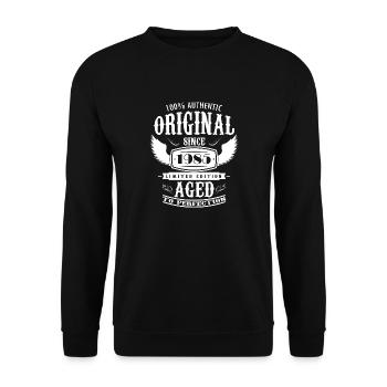 Original 1985 vintage vintage anniversaire rétro - Sweat-shirt Unisexe - noir - Devant - Alina (178cm) & Michal (187cm)
