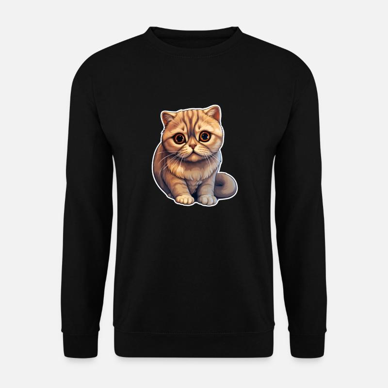 Scottish Fold Katze - Unisex Pullover - Schwarz