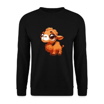 Kamel - Unisex Pullover - Schwarz - Vorne - Alina (178cm) & Michal (187cm)