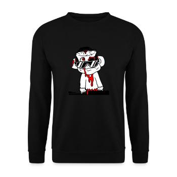 Zombie Horreur Halloween DJ Party Music Mixer - Sweat-shirt Unisexe - noir - Devant - Alina (178cm) & Michal (187cm)