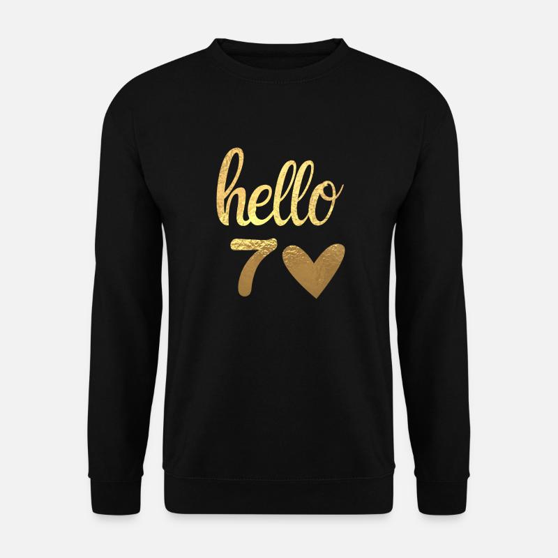 Hello 70 doré - Sweat-shirt Unisexe - noir