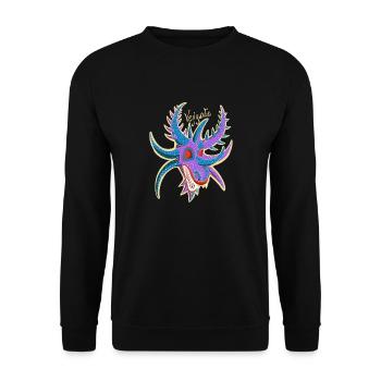 Vejigante Maske - Unisex Pullover - Schwarz - Vorne - Alina (178cm) & Michal (187cm)
