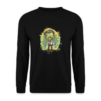Bande dessinée de zombies - Sweat-shirt Unisexe - noir - Devant - Alina (178cm) & Michal (187cm)
