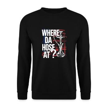Look narguilé amusant pour les fans - Sweat-shirt Unisexe - noir - Devant - Alina (178cm) & Michal (187cm)