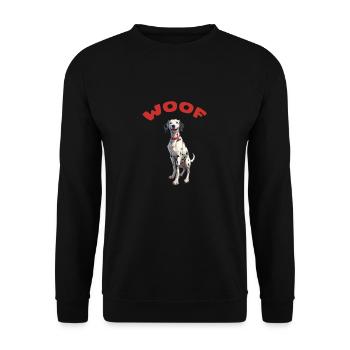 DALMATIAN DOG - Unisex Sweatshirt - black - Front - Alina (178cm) & Michal (187cm)