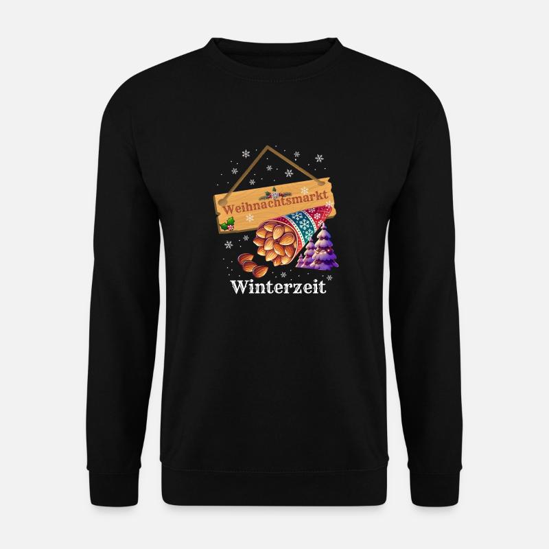 Weihnachtsmarkt - Winterzeit - Unisex Pullover - Schwarz