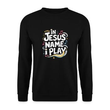 Playing for Faith - Unisex Sweatshirt - black - Front - Alina (178cm) & Michal (187cm)