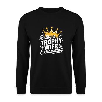 Frau Ehefrau Partnerin Familie Verheiratet - Unisex Pullover - Schwarz - Vorne - Alina (178cm) & Michal (187cm)