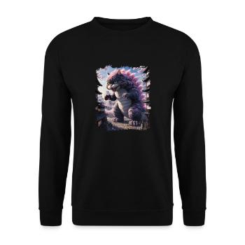 Cat Monster Art Funny Gifts For Men Women Kid - Unisex Sweatshirt - black - Front - Alina (178cm) & Michal (187cm)