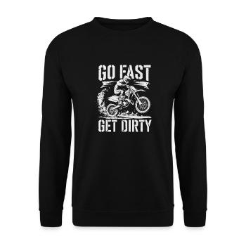 Motocross: Freedom on two wheels - Unisex Sweatshirt - black - Front - Alina (178cm) & Michal (187cm)