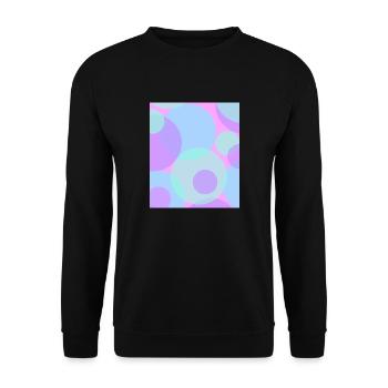 Punkte in Pastell - Unisex Pullover - Schwarz - Vorne - Alina (178cm) & Michal (187cm)