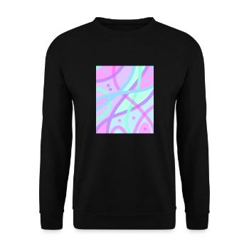 Pastell - Unisex Pullover - Schwarz - Vorne - Alina (178cm) & Michal (187cm)