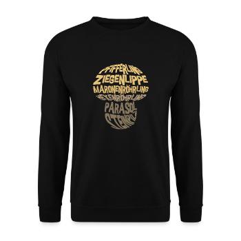 mushroom - Unisex Pullover - Schwarz - Vorne - Alina (178cm) & Michal (187cm)