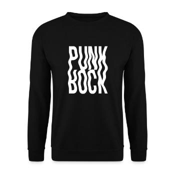bold and wavy punkrock logo design - Unisex Sweatshirt - black - Front - Alina (178cm) & Michal (187cm)
