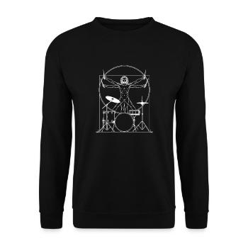 Drummer - Drum drum drum - Unisex Sweatshirt - black - Front - Alina (178cm) & Michal (187cm)