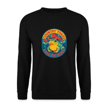 Landkröten bringen mich nach Hause - Unisex Pullover - Schwarz - Vorne - Alina (178cm) & Michal (187cm)