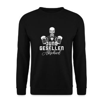 Junggesellen Abschied Bier Lustig - Unisex Pullover - Schwarz - Vorne - Alina (178cm) & Michal (187cm)
