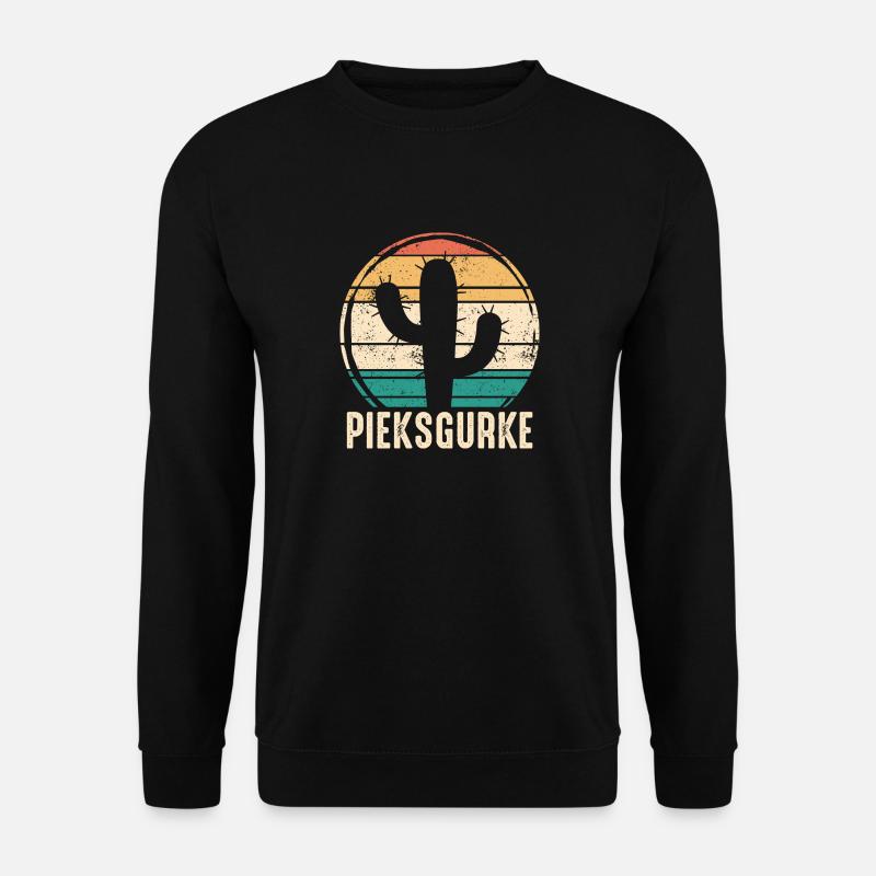 Pieksgurke - Kaktus Sukkulente Kaktee Gurke Humor - Unisex Pullover - Schwarz