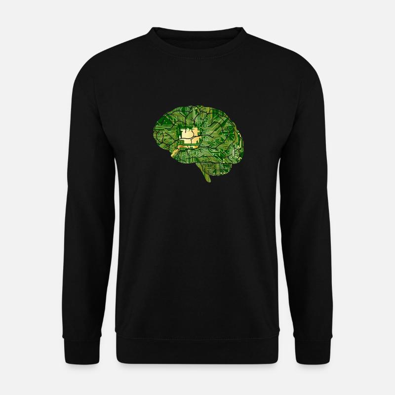 Gehirn - Platine Computer - Künstliche Intelligenz - Unisex Pullover - Schwarz